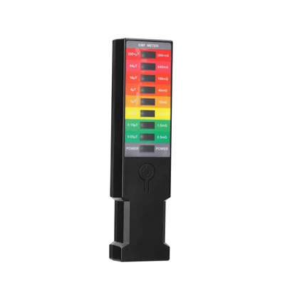 Hordozható elektromágneses tér EMF Gauss-mérő, kézi mágneses tér monitor, otthoni elektromos detektor, 9 LED