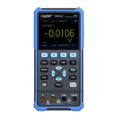 OWON kézi oszcilloszkóp multiméter, 2 csatornás, 40 MHz, 20000 kijelzés, 2 az 1-ben digitális műszer, 3,5" színes LCD, autókarbantartáshoz