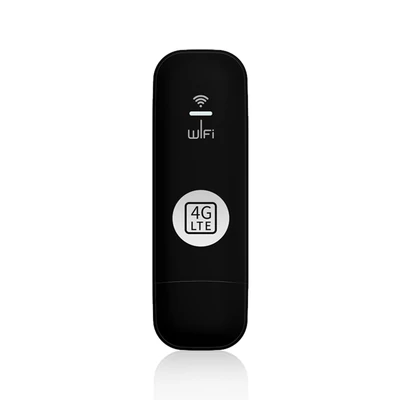 Hordozható 4G USB wifi router, 8 eszköz támogatás, LTE, nagy sebességű vezeték nélküli hotspot utazáshoz - Fekete