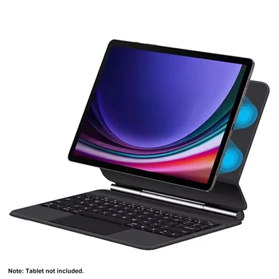 Lebegő mágneses billentyűzet 12,4 hüvelykes Samsung Galaxy Tabhoz – Intelligens, hordozható kialakítás - Fekete