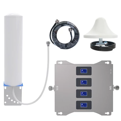 Négysávos mobiltelefon-jelerősítő készlet (900/1800/2100/2600MHz) – 75 dB erősítés, otthonra és irodába - Hordó alakú