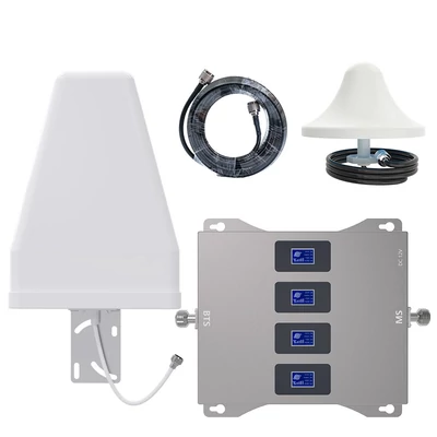 Négysávos mobiltelefon-jelerősítő készlet (900/1800/2100/2600MHz) – 75 dB erősítés, otthonra és irodába - logaritmikus típusú