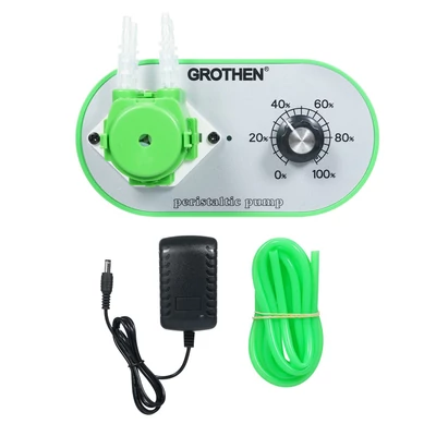 GROTHEN G1028-2 Perisztaltikus Szivattyú 7-57ml/perc, állítható, élelmiszeripari szilikon cső, 2x4mm, adapterrel, akvárium/labor