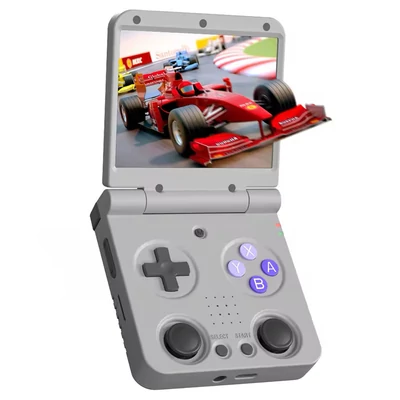 Miyoo Flip V2 kézi játékkonzol, 128GB, 3.5" IPS, WiFi, 3000mAh, 20+ emulátor – Szürke, memória nélkül