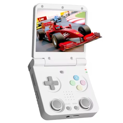 Miyoo Flip V2 kézi játékkonzol, 128GB, 3.5" IPS, WiFi, 3000mAh, 20+ emulátor – Fehér, 128GB memória