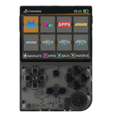 ANBERNIC RG35XX (2024-es) kézi konzol, 10000+ játék, 3,5" IPS, Linux, 7 óra üzemidő - Fekete, 32GB