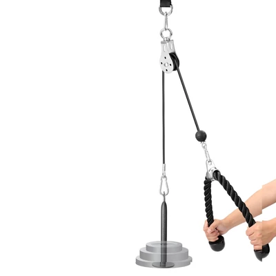 DIY Fitness csiga kábelgép bicepsz kéz erősítő edzés tricepsz kötél