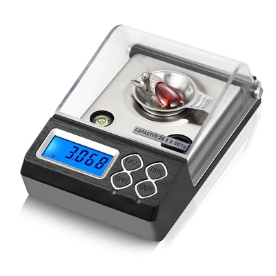 Nagy pontosságú professzionális digitális milligramm mérleg 20g/0,001g