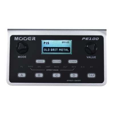 MOOER PE100 hordozható multieffektes processzor – gitár effektpedál