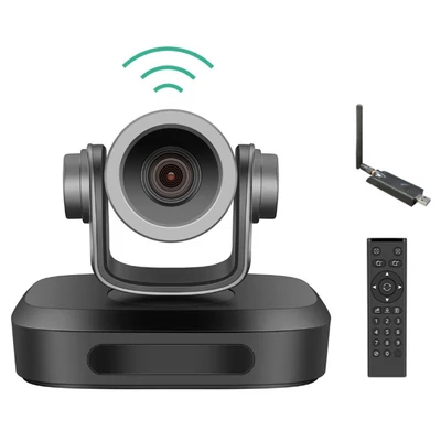 GUCEE G07-18X 2.4G vezeték nélküli PTZ konferenciakamera, 18x optikai zoom, 1080p, autofókusz, 3D zajszűrés