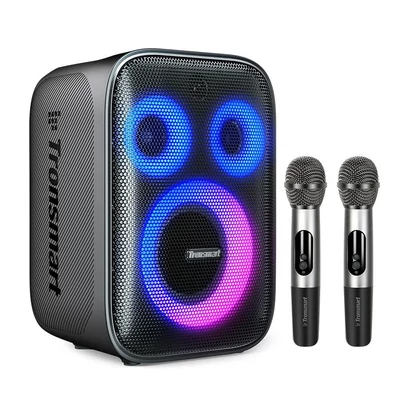 Tronsmart Halo 200 Karaoke Party hangszóró 120W, 2 vezeték nélküli mikrofonnal – Fekete