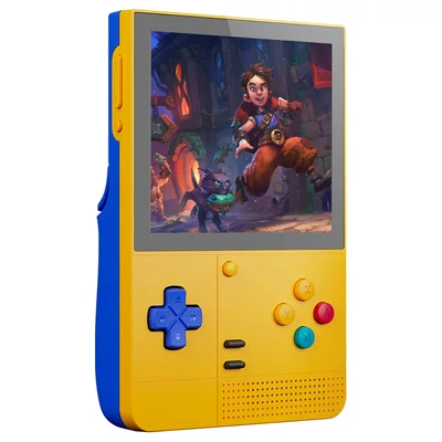 Retroid Pocket Classic Android 14 játékkonzol, 3,92" 1240×1080 AMOLED kijelző, 6GB RAM, 128GB tárhely, WiFi 5, BT 5.1, 5000mAh - Sárga
