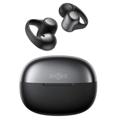 SHOKZ OpenDots ONE nyitott fülhallgató, Dolby Audio, IP54 vízálló, 40 óra üzemidő, több eszköz párosítás - Fekete