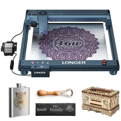 LONGER Laser B1 lézergravírozó-vágó, 6 magos fej, 33-36W teljesítmény, 450x440mm gravírozási terület - 30W