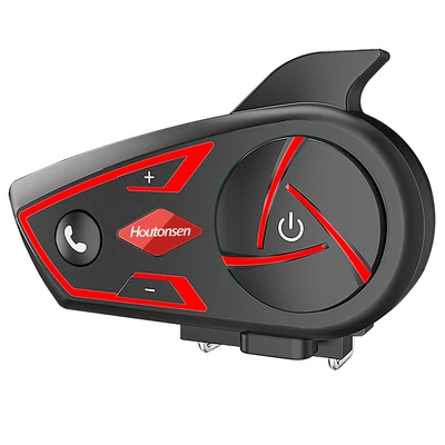 Houtonsen S3 motoros sisak headset, 1000 m intercom, 30 óra üzemidő, RGB fény, Bluetooth 5.1, Type-C, IP67 vízálló - 1 db