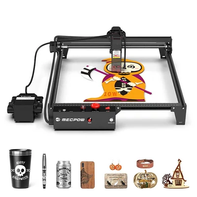 Mecpow X3 Pro 10W lézergravírozó légkompresszoros levegősegéd készlettel - precíziós gravírozás fa, fém és egyéb anyagokhoz