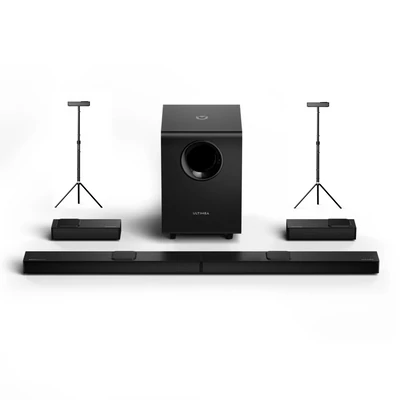 Ultimea Nova S90 7.1.4 csatornás soundbar + 1 pár Steady S90 hangszóróállvány, Dolby Atmos, 740W, 4K HDR, 6 EQ mód