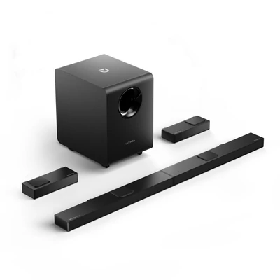 Ultimea Nova S90 7.1.4 csatornás soundbar mélynyomóval, Dolby Atmos, 740W, 4K HDR, 6 EQ mód - Standard