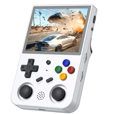 ANBERNIC RG353V játékkonzol, 64GB TF kártya, 32GB Android, 16GB Linux, 2GB RAM, HDMI kimenet, Moonlight streaming - Fehér