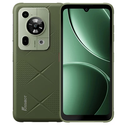 FOSSiBOT F112 Pro 5G strapabíró telefon, 50+5MP hátlapi kamera, 7150mAh akku, 6,88" HD+, 8/256GB, Android 14, IP68/IP69K - Zöld