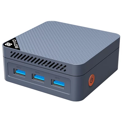 SOYO M4 Mini PC, Intel N150 4 mag 3,6GHz, 12GB LPDDR5 RAM, 512GB SSD, 2×HDMI+DP 4K, WiFi 5, BT 5.0, 3×USB3.2, 2×RJ45, Type-C, audio