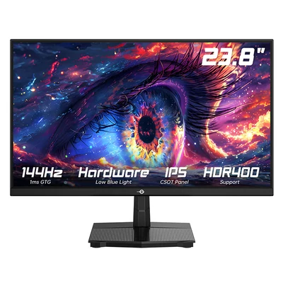 TITAN ARMY P2418C irodai monitor, 23,8", 1920x1080, 16:9 CSOT IPS, 144Hz, 1500:1, HDR400, 178° betekintési szög, VESA, kékfény szűrő