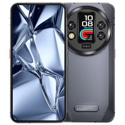 Oukitel WP200 Pro 5G tereptúrás telefon, fejhallgató/óra, 24GB+1TB, 6.7" AMOLED, 108MP kamera, 8800mAh, Android 15, IP68 - Szürke