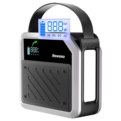 NEWSMY P72 hordozható tápállomás, 268W, 270Wh/72000mAh LiMnFePO4 akku, fényszóró, 2×100W USB-C PD, 5 kimenet