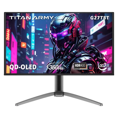 TITAN ARMY G27T8T gamer monitor, 26,5" 2560×1440 QD-OLED, 360Hz, 0,03ms, 1000 nit, HDR400, Type-C, hangszóró, HDMI, DP