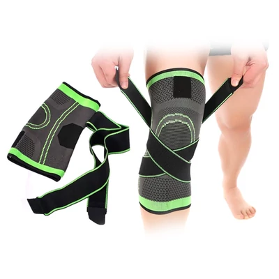 Állítható térdkompressziós rögzítő ízületi fájdalomra, futáshoz, kerékpározáshoz, edzéshez (L)