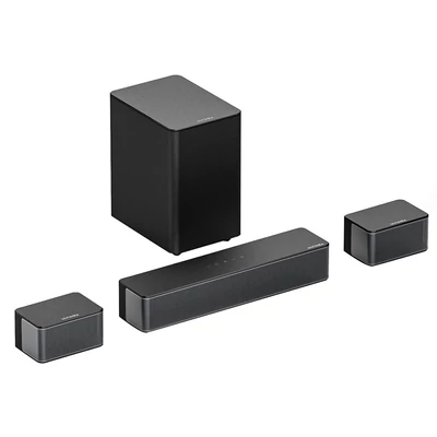 Ultimea Poseidon D50 5.1 csatornás soundbar mélynyomóval, hátsó hangsugárzókkal, állítható surround, 3 EQ mód