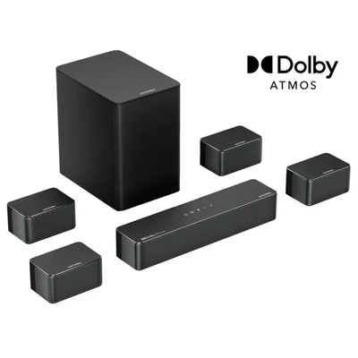 Ultimea Poseidon D80 7.1 csatornás soundbar mélynyomóval, Dolby Atmos, 460W, APP vezérlés, 10 sávos EQ, Bluetooth 5.3