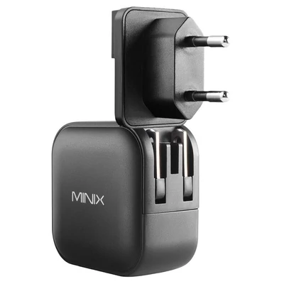 MINIX P1 GaN gyorstöltő, 65W max teljesítmény, 1×USB-A, 2×USB-C port