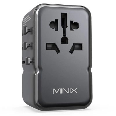 MINIX TP85 85W univerzális utazóadapter, 3 USB-C, 2 USB-A