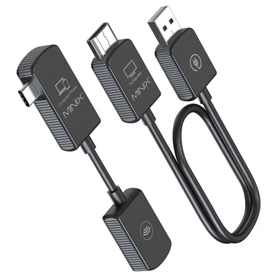 MINIX C1 USB-C–HDMI vezeték nélküli adapter, 50m hatótáv, plug and play, iPhone 15 kompatibilis