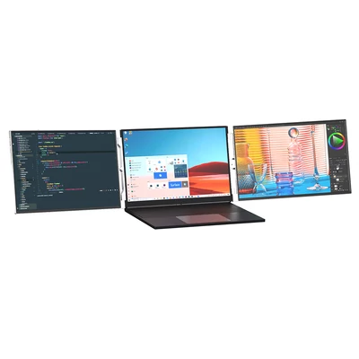 AOSIMAN S140FPC-1 14" hordozható laptop kijelző, 1920×1200, 60Hz, 2×Mini HDMI, 4×Type-C, 13.3–15.6" laptophoz