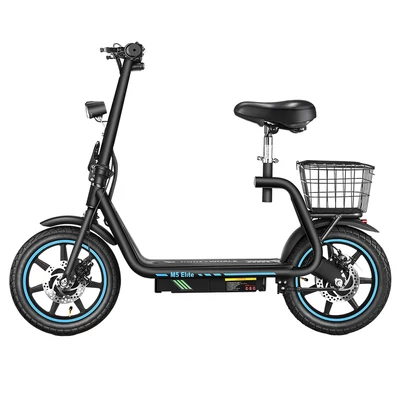 Honeywhale M5 Elite elektromos roller, 14" kerék, 500W motor, 48V 13Ah akkumulátor, 30-35 km hatótáv, 40 km/h, 120 kg teherbírás, IP54 - Fekete