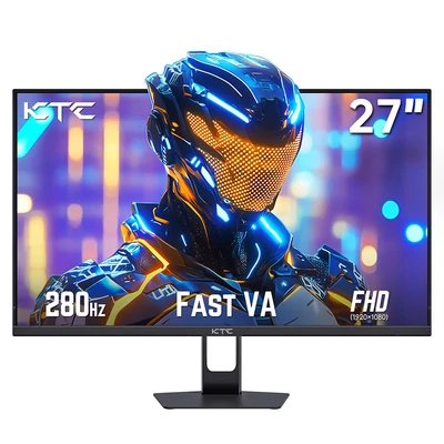 KTC H27E22P 27" FHD gamer monitor, VA panel, 4000:1, 280Hz, 1ms, FreeSync/G-Sync, HDR10, alacsony kékfény, HDMI/DP/USB