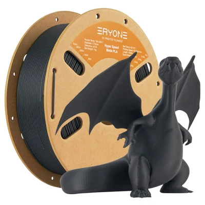 ERYONE Matte Hyper PLA filament 1 kg – Fekete