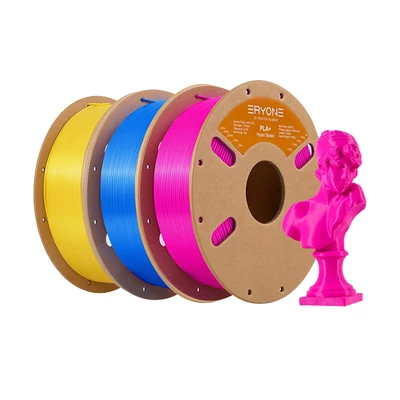 3kg ERYONE nagy sebességű PLA+ filament (1kg magenta + 1kg kék + 1kg sárga)