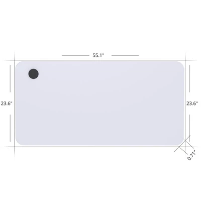 ACGAM 140x60x1,8 cm MDF minőségi asztallap elektromos állítható íróasztalhoz, egy- és kétmotoros vázhoz - fehér