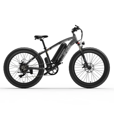 GOGOBEST GF600 Elektromos Kerékpár 1000W Motor 48V 13Ah Akkumulátor 26x4 Vastag Gumi Shimano 7 Sebesség Max 40km/h 110KM Hatótáv - Fekete Szürke