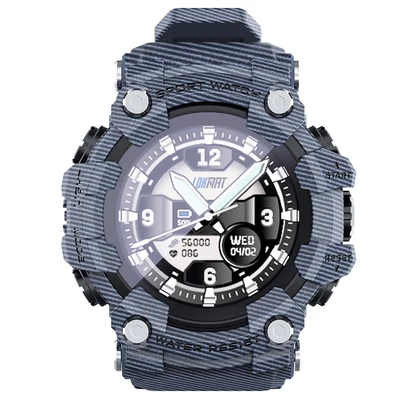 LOKMAT ATTACK Bluetooth okosóra 1.28" TFT érintőkijelző, pulzus- és vérnyomásmérő, IP68 vízálló, 25 nap készenlét - kék