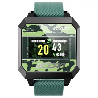 LOKMAT Ocean 2 sport okosóra, fitnesz aktivitásmérő, fáradtság elleni pulzusmérő, Android 4.4/iOS 8.0 - zöld