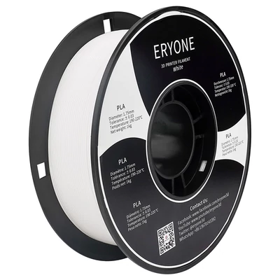 ERYONE PLA 3D nyomtató filament 1,75mm, 1kg, ±0,03mm pontosság - fehér