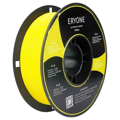 ERYONE PLA 3D nyomtató filament 1kg - sárga