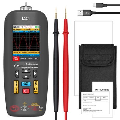 BSIDE O1X 3 az 1-ben oszcilloszkóp multiméter elektromos toll, 10MHz, 2.8" TFT színes kijelző, 2000mAh akkumulátor, LED lámpa