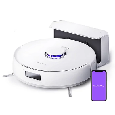 Narwal Freo X Plus robotporszívó és felmosó, 7800Pa szívóerő, önürítő, gubancmentes kefe, app/alexa vezérlés
