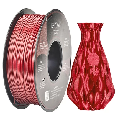 ERYONE Galaxy csillámos PLA 3D nyomtató filament 1,75mm, 1kg, ±0,03mm pontosság - piros