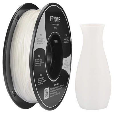 ERYONE TPU 3D nyomtató filament 1.75mm, 0.03mm tűrés, 0.5kg tekercs - fehér